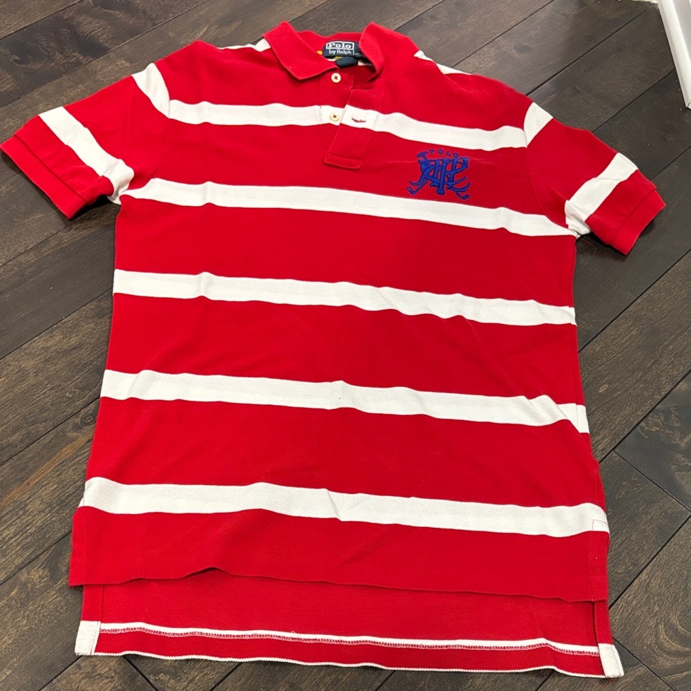 Polo by Ralph Lauren Red and White Striped Polo